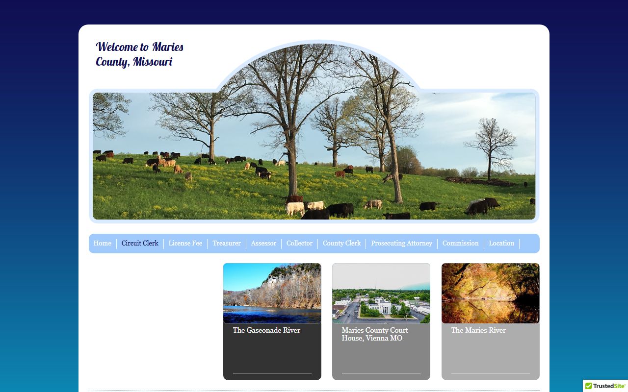 Maries County Circuit Clerk and Recorder records office page