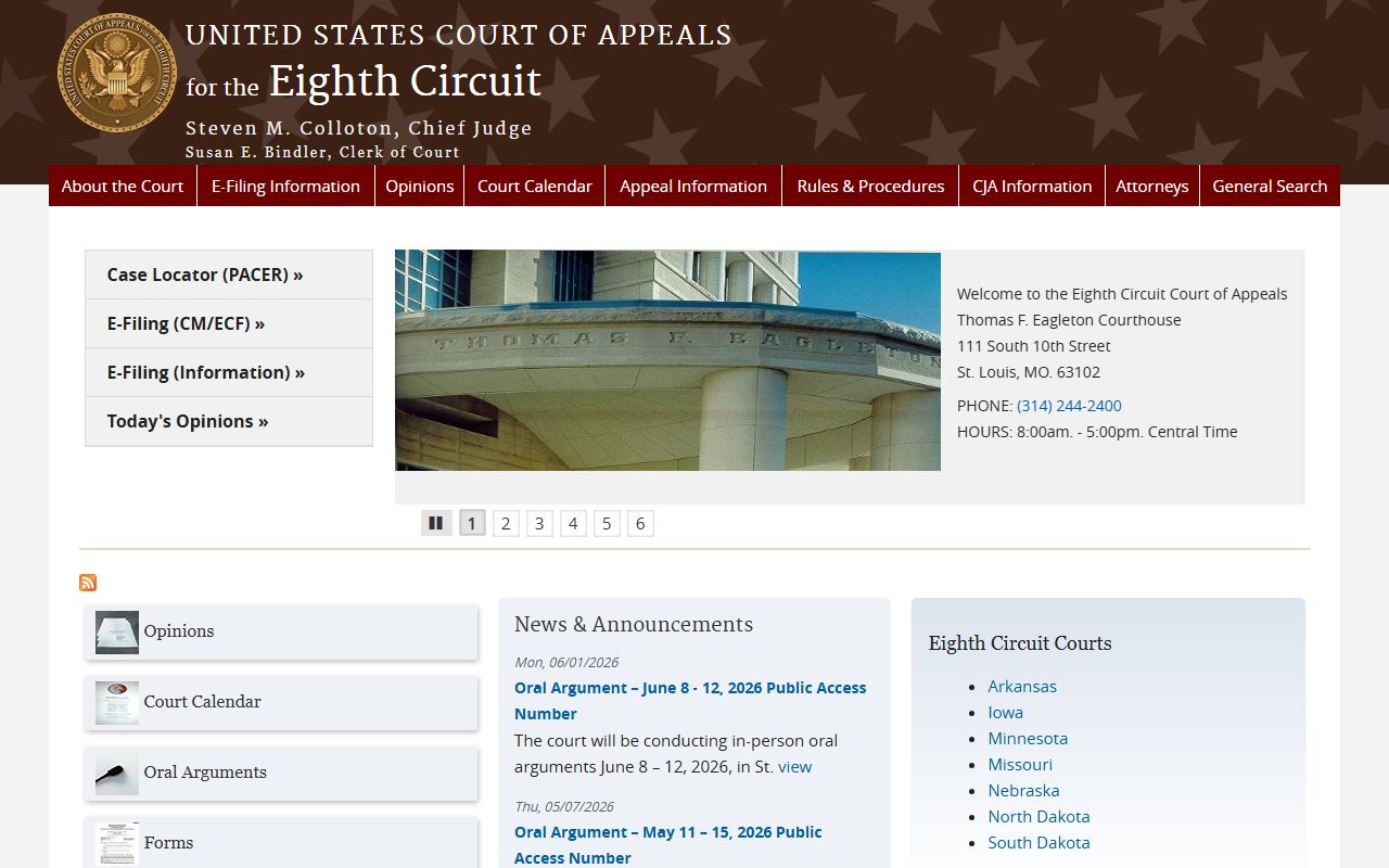 Maries County Circuit Court records Eighth Circuit federal appeals