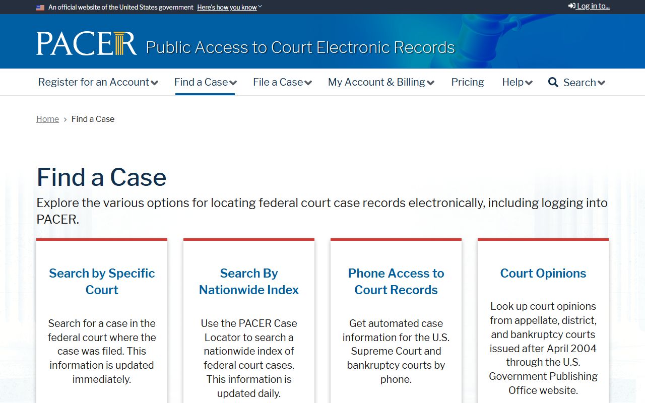 Maries County Circuit Court records PACER federal case search